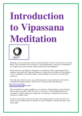 Vipassana Meditation Center Mexico